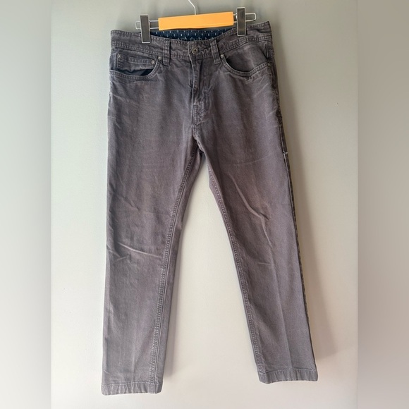 Prana men’s jeans 30Wx32L, dark brown/blackish color. Slim fit - Picture 1 of 6